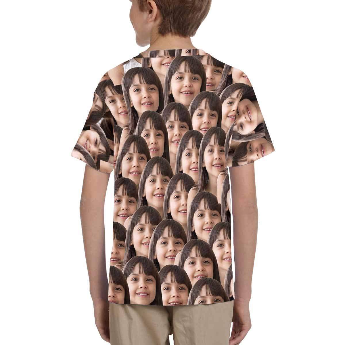 Custom #6-15Y Custom Photo&Name Kids Kid's All Over Print T-shirt - YesCustom