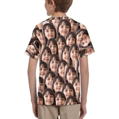 Custom #6-15Y Custom Photo&Name Kids Kid's All Over Print T-shirt - YesCustom