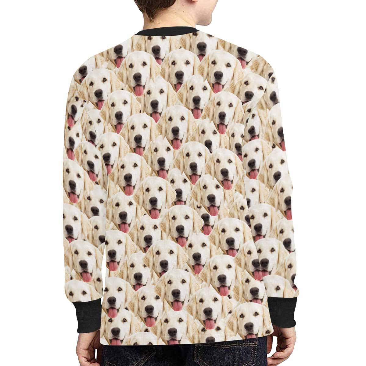 Custom #7-16Y Custom Face Favorite Kids' Rib Cuff Long Sleeve T-shirt - YesCustom