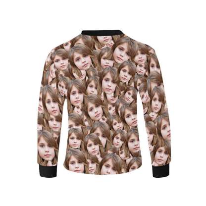 Custom #7-16Y Custom Face Joy Kids' Rib Cuff Long Sleeve T-shirt - YesCustom