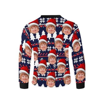 Custom #7-16Y Custom Face Joy Kids' Rib Cuff Long Sleeve T-shirt - YesCustom