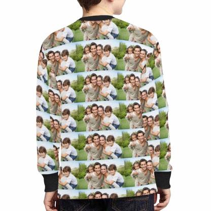 Custom #7-16Y Custom Photo Love Family Kids' Rib Cuff Long Sleeve T-shirt - YesCustom