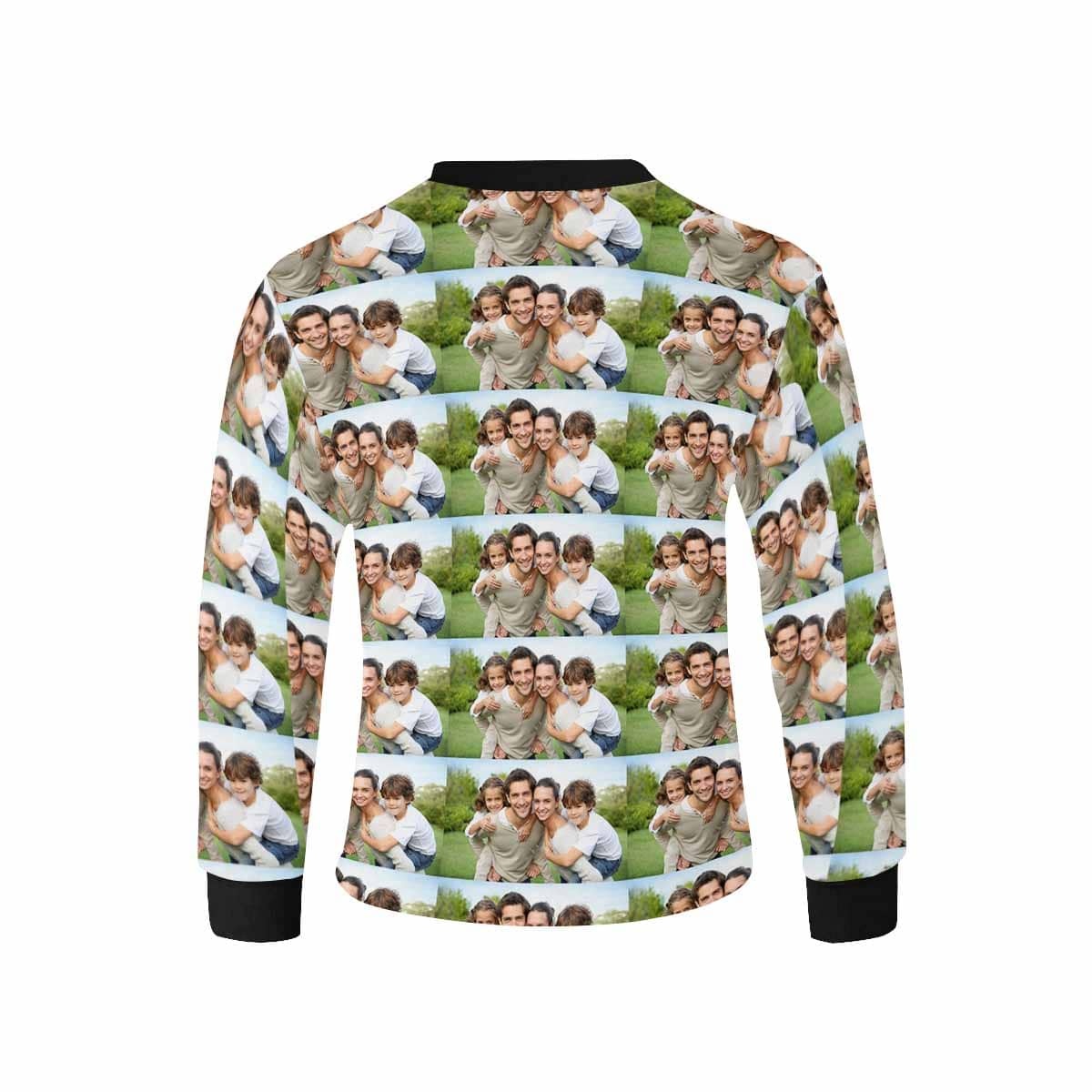 Custom #7-16Y Custom Photo Love Family Kids' Rib Cuff Long Sleeve T-shirt - YesCustom