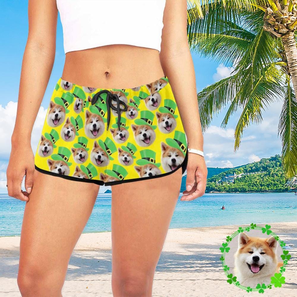 women's shorts with dog face