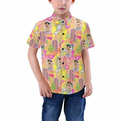 Custom Your Face Personalized Hawaiian Shirts For The Best Father-Son Combination Family Travel On The Beach