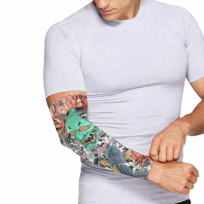 Custom Arm Sleeves- Sun Sleeves for Men&Women Ice Silk Sun Arm Sleeves UV Arm Cover Sleeve, Protection for Cycling, Running, Outdoor Sports - YesCustom