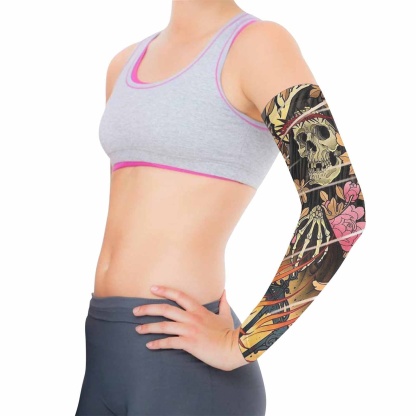 Custom Arm Sleeves- Sun Sleeves for Men&Women Ice Silk Sun Arm Sleeves UV Arm Cover Sleeve, Protection for Cycling, Running, Outdoor Sports - YesCustom