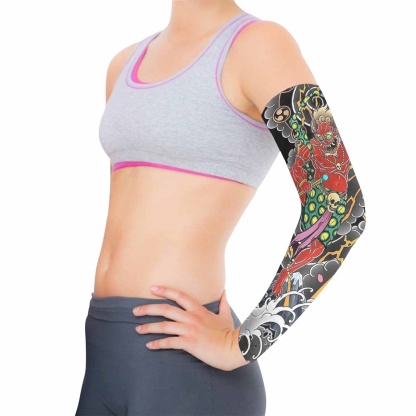 Custom Arm Sleeves- Sun Sleeves for Men&Women Ice Silk Sun Arm Sleeves UV Arm Cover Sleeve, Protection for Cycling, Running, Outdoor Sports - YesCustom