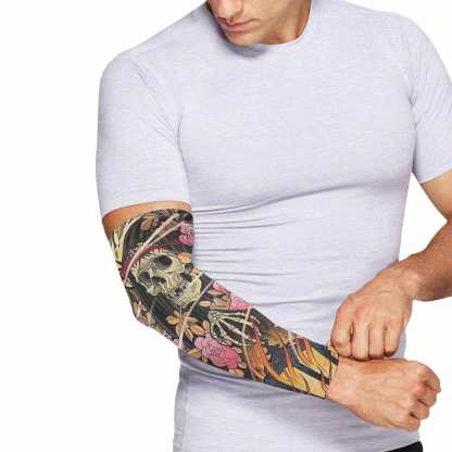 Custom Arm Sleeves- Sun Sleeves for Men&Women Ice Silk Sun Arm Sleeves UV Arm Cover Sleeve, Protection for Cycling, Running, Outdoor Sports - YesCustom