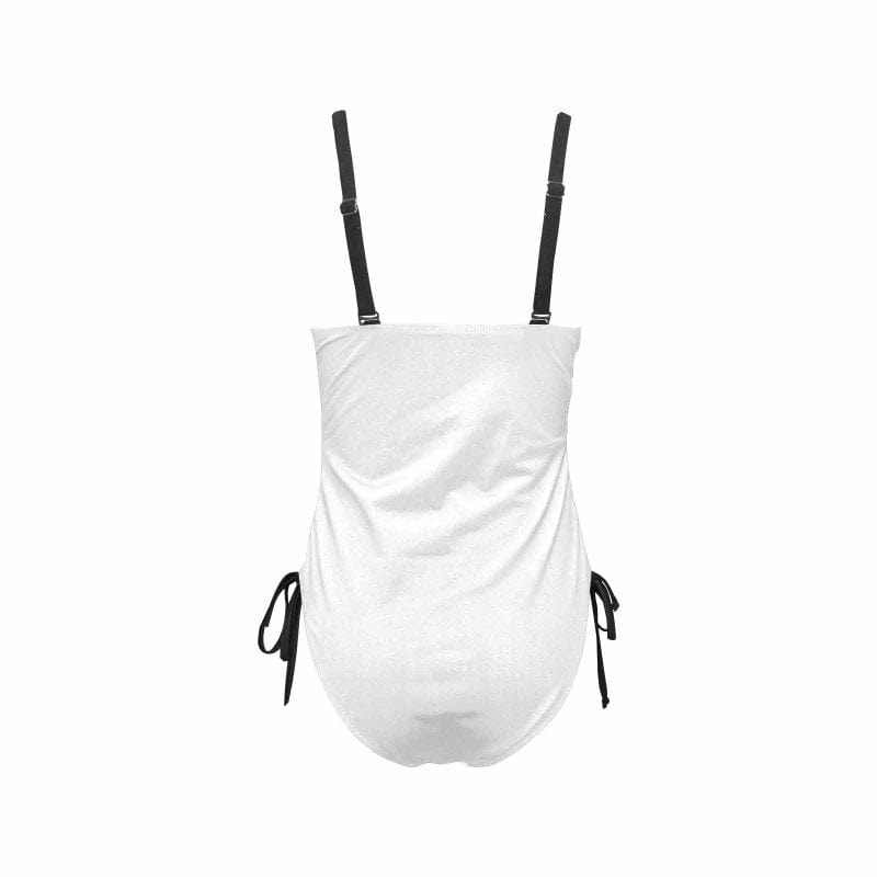 Custom Bachelorette Swimsuit-Custom Face&Name Bride Swimsuit Personalized Women's New Drawstring Side One Piece Bathing Suit Bridesmaid Party Swimsuits - YesCustom