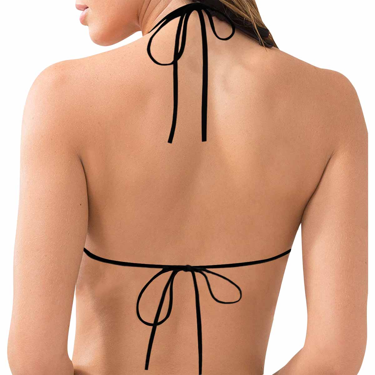 Custom Face Zipper Personalized Bikini Swimsuit Top(Fits small, please refer to size chart)