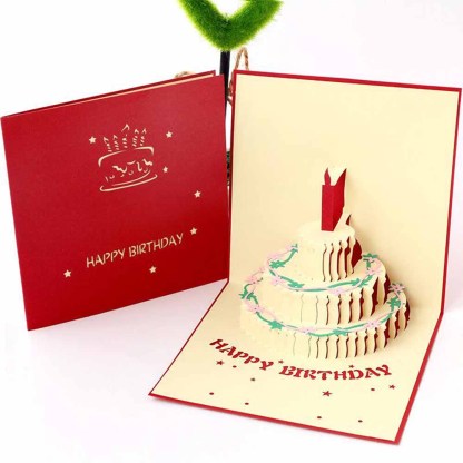 Custom Birthday 3D Pop Up Greeting Card Happy Birthday - YesCustom