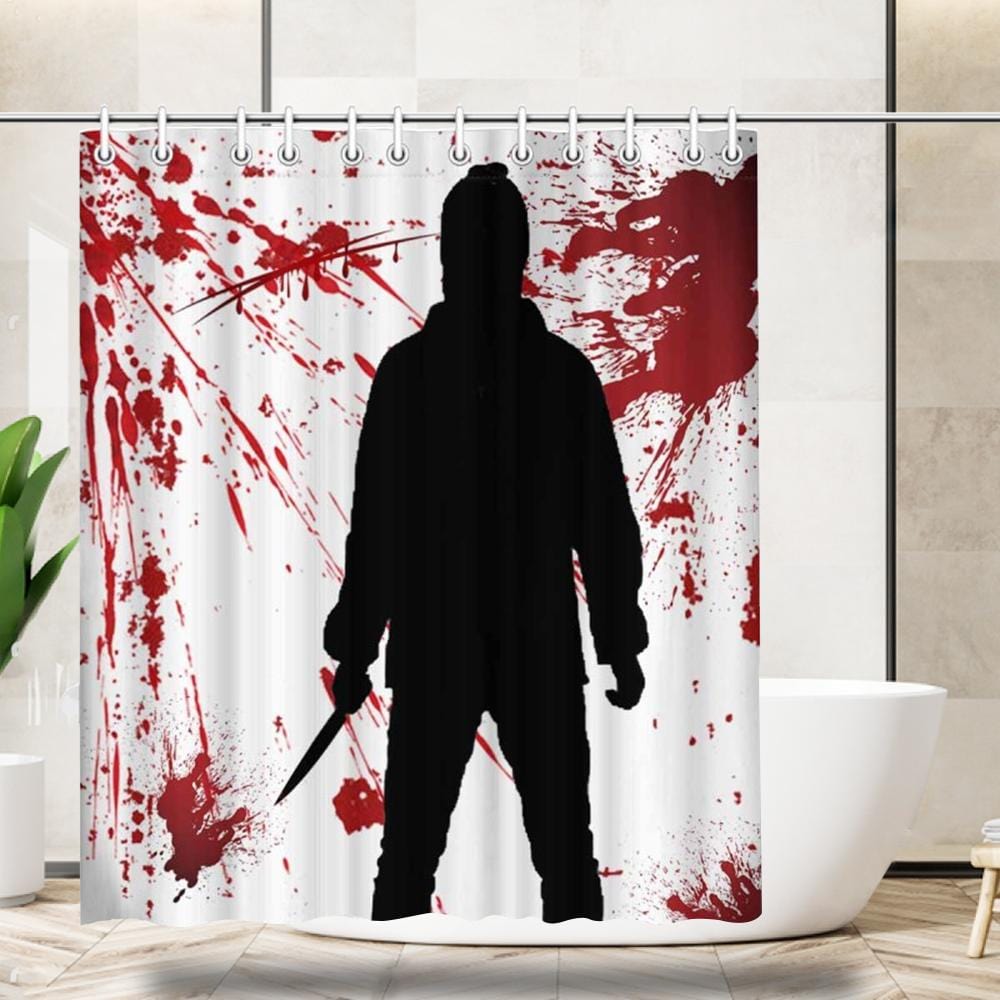 Custom Blood Bath Splatter Wall Shower Curtain 66"x72" - YesCustom