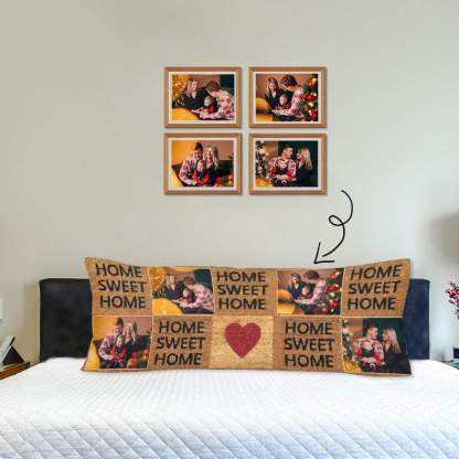 Custom Body Pillow Cover with Picture on It Custom Photo Love Sweet Home Body Pillow Case for Living Room 20"x54" - YesCustom