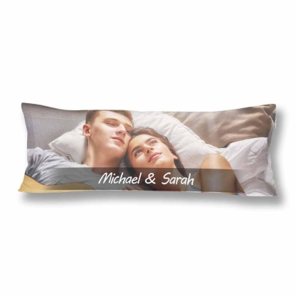 Custom Body Pillow Cover with Picture on It Custom Photo&Name Couple Body Pillow Case 20"x54" - YesCustom
