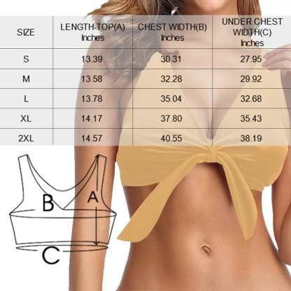 Custom Bow Bikini Top-Custom Boyfriend Face Black Pattern Swimwear Top Personalized Bow Bikini Top - YesCustom