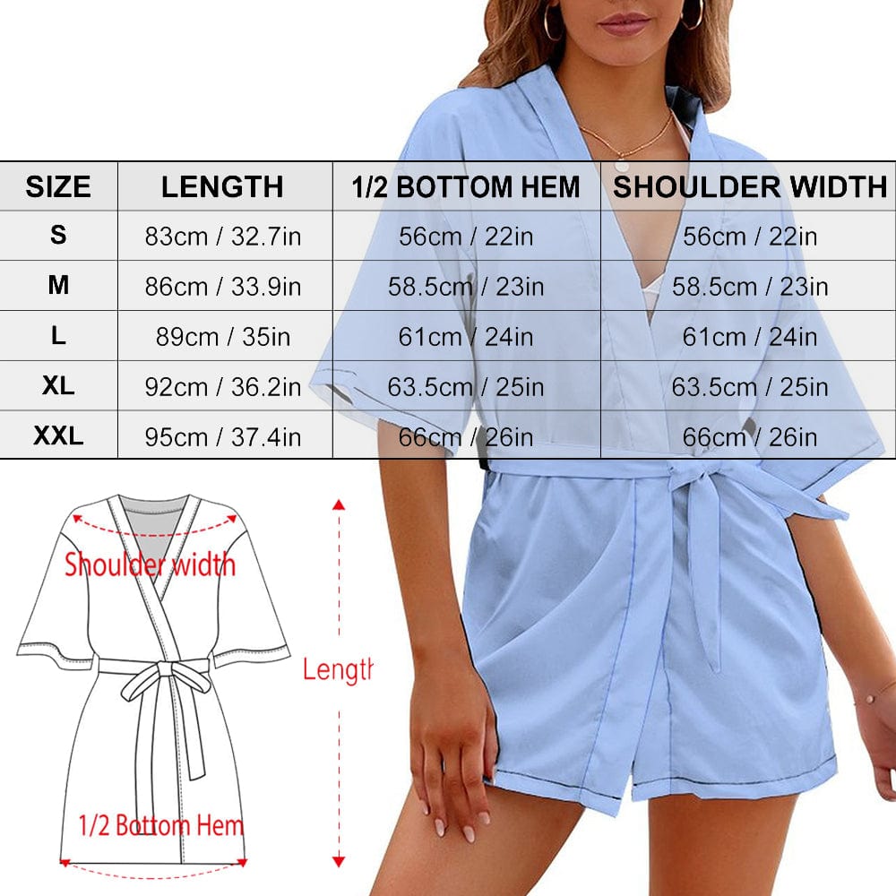 Custom #Bride Robe#For Wedding-Custom Name Unique Sexy Short Robe For Bride and Bridesmaids The Best Getting Ready Robes for Your Bridal Party - YesCustom