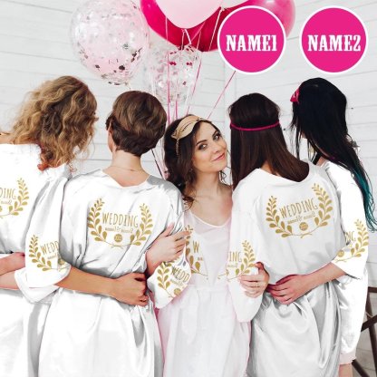 Custom #Bride Robe#For Wedding-Custom Name Unique Sexy Short Robe For Bride and Bridesmaids The Best Getting Ready Robes for Your Bridal Party - YesCustom