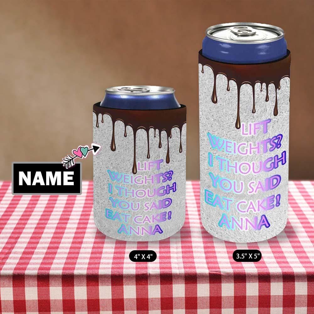Custom Can Cooler With Name Ice Cream Personalized Funny DIY Cooler