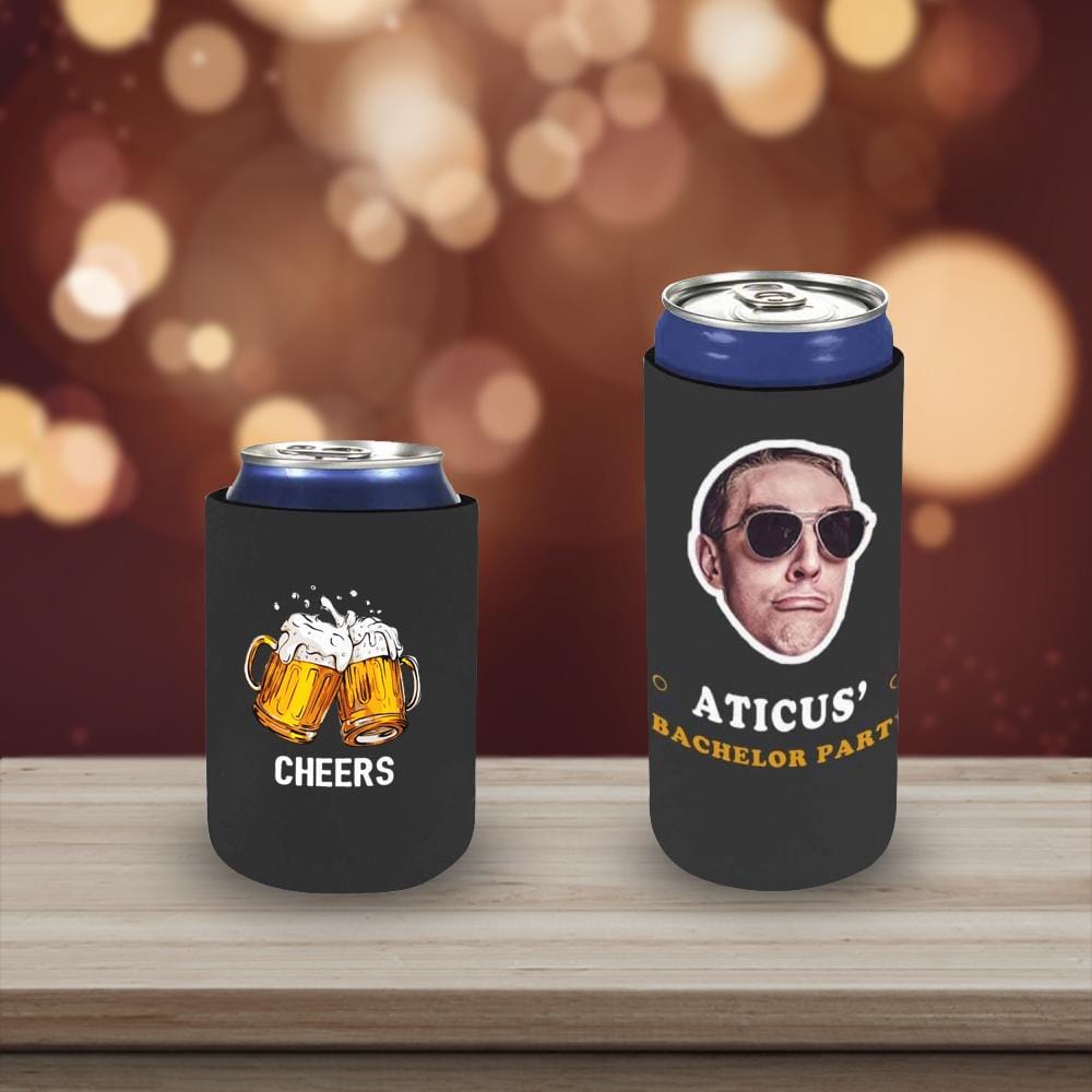 Slim Can Cooler With Face&Name Happy Time Personalized Soft Can Cooler