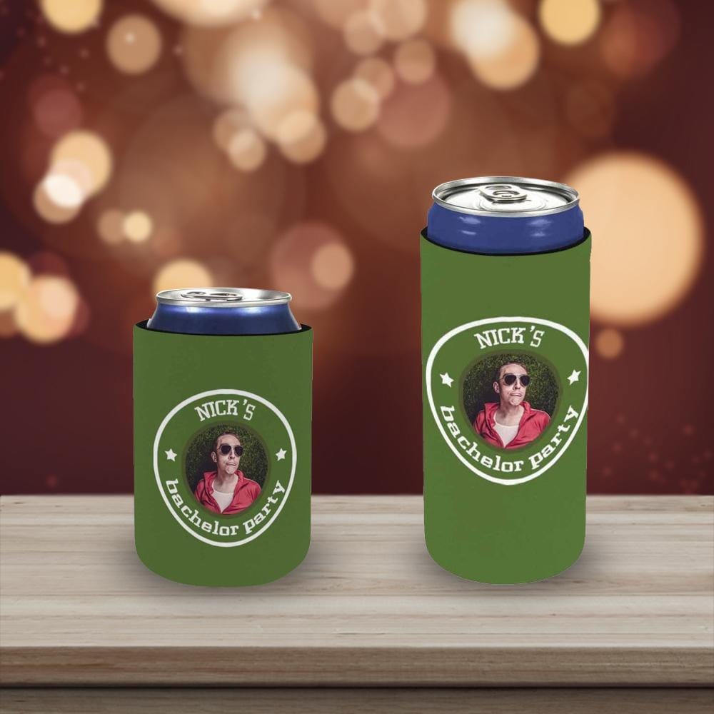 Slim Can Cooler With Photo&Name My Party Personalized Soft Can Cooler