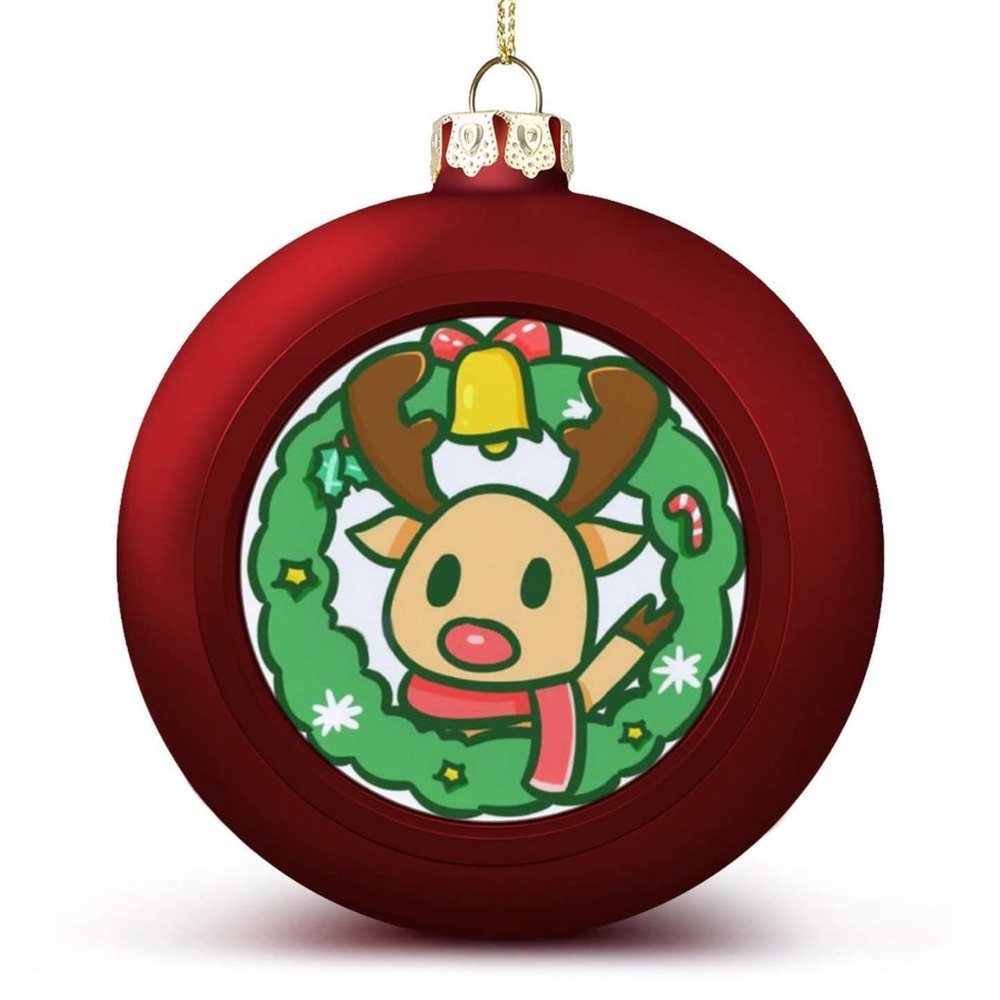 Custom Christmas Balls Elk Ornaments Xmas Tree Decorations - YesCustom