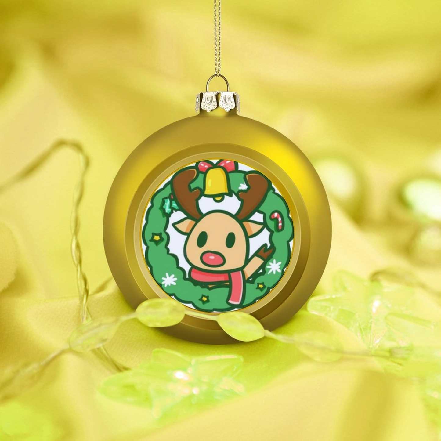Custom Christmas Balls Elk Ornaments Xmas Tree Decorations - YesCustom