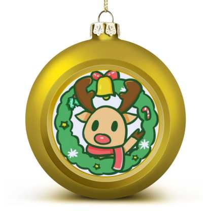 Custom Christmas Balls Elk Ornaments Xmas Tree Decorations - YesCustom