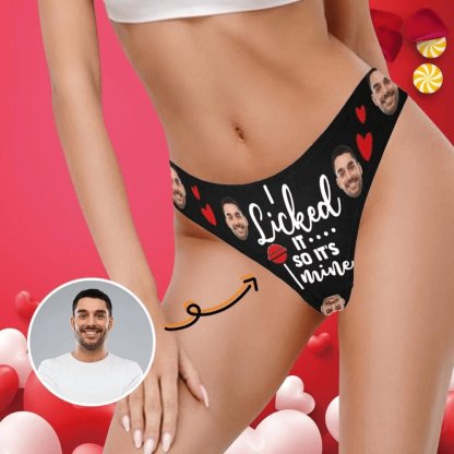 Custom Christmas Sale Personalized Gift Undies Custom Face Tongue Women's High-cut Briefs Valentine's Day Gift For Her - YesCustom