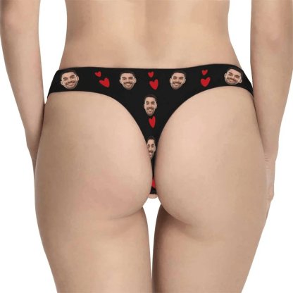 Custom Christmas Sale Personalized Gift Undies Custom Face Tongue Women's High-cut Briefs Valentine's Day Gift For Her - YesCustom