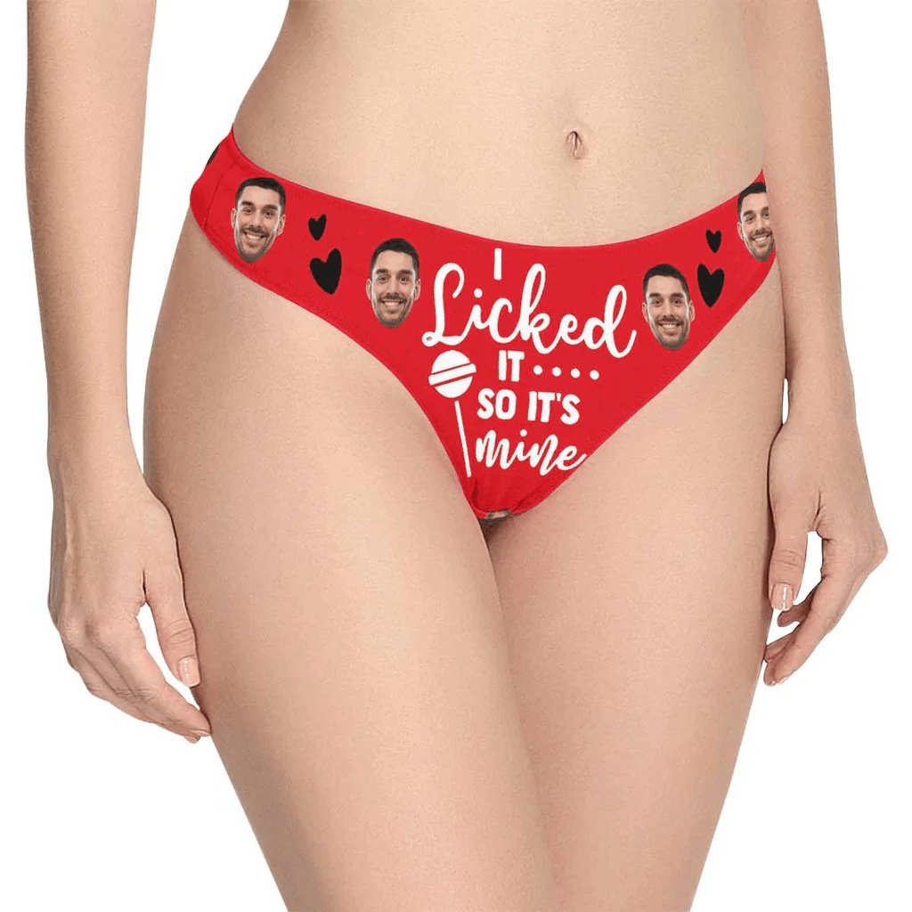 Custom Christmas Sale Personalized Gift Undies Custom Face Tongue Women's High-cut Briefs Valentine's Day Gift For Her - YesCustom