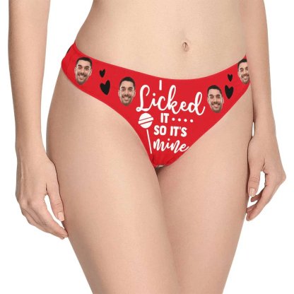 Custom Christmas Sale Personalized Gift Undies Custom Face Tongue Women's High-cut Briefs Valentine's Day Gift For Her - YesCustom