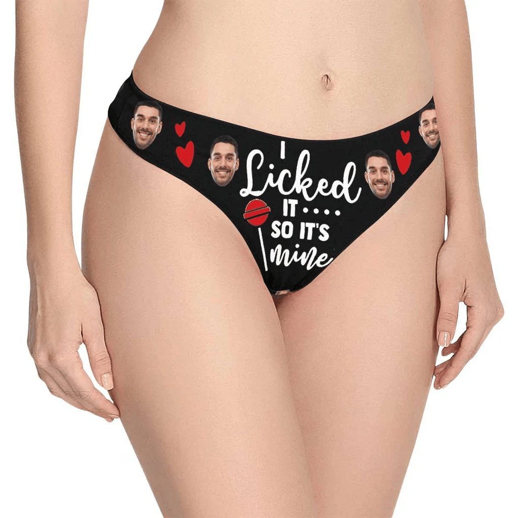 Custom Christmas Sale Personalized Gift Undies Custom Face Tongue Women's High-cut Briefs Valentine's Day Gift For Her - YesCustom