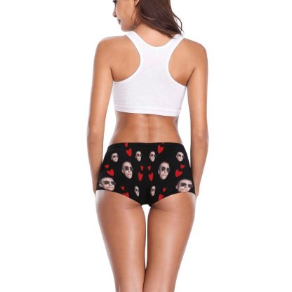 Custom Christmas Sale Personalized Gift Undies Custom Face Tongue Women's High-cut Briefs Valentine's Day Gift For Her - YesCustom