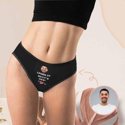 Custom Christmas Sale Personalized Gift Undies Custom Face Tongue Women's High-cut Briefs Valentine's Day Gift For Her - YesCustom