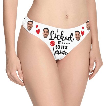 Custom Christmas Sale Personalized Gift Undies Custom Face Tongue Women's High-cut Briefs Valentine's Day Gift For Her - YesCustom