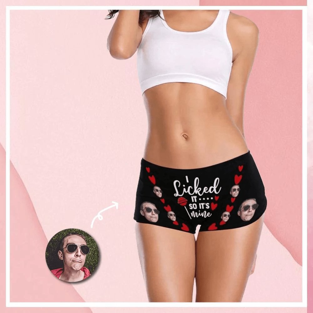 Custom Christmas Sale Personalized Gift Undies Custom Face Tongue Women's High-cut Briefs Valentine's Day Gift For Her - YesCustom