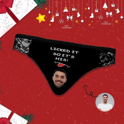 Custom Christmas Sale Personalized Gift Undies Custom Face Tongue Women's High-cut Briefs Valentine's Day Gift For Her - YesCustom