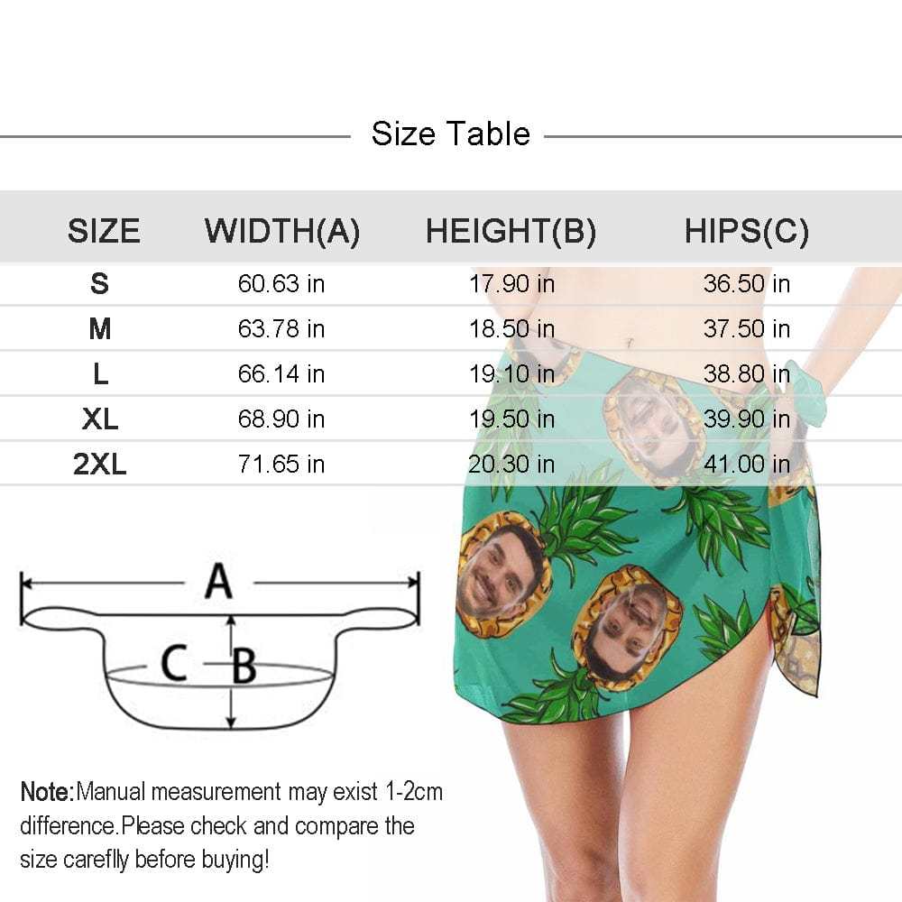 Custom Couple Beach Summer Swimwear Custom Photo Love Heart Beach Shorts&Beach Wrap - YesCustom