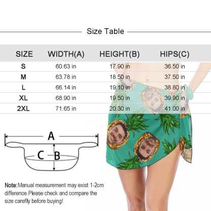 Custom Couple Beach Summer Swimwear Custom Photo Love Heart Beach Shorts&Beach Wrap - YesCustom