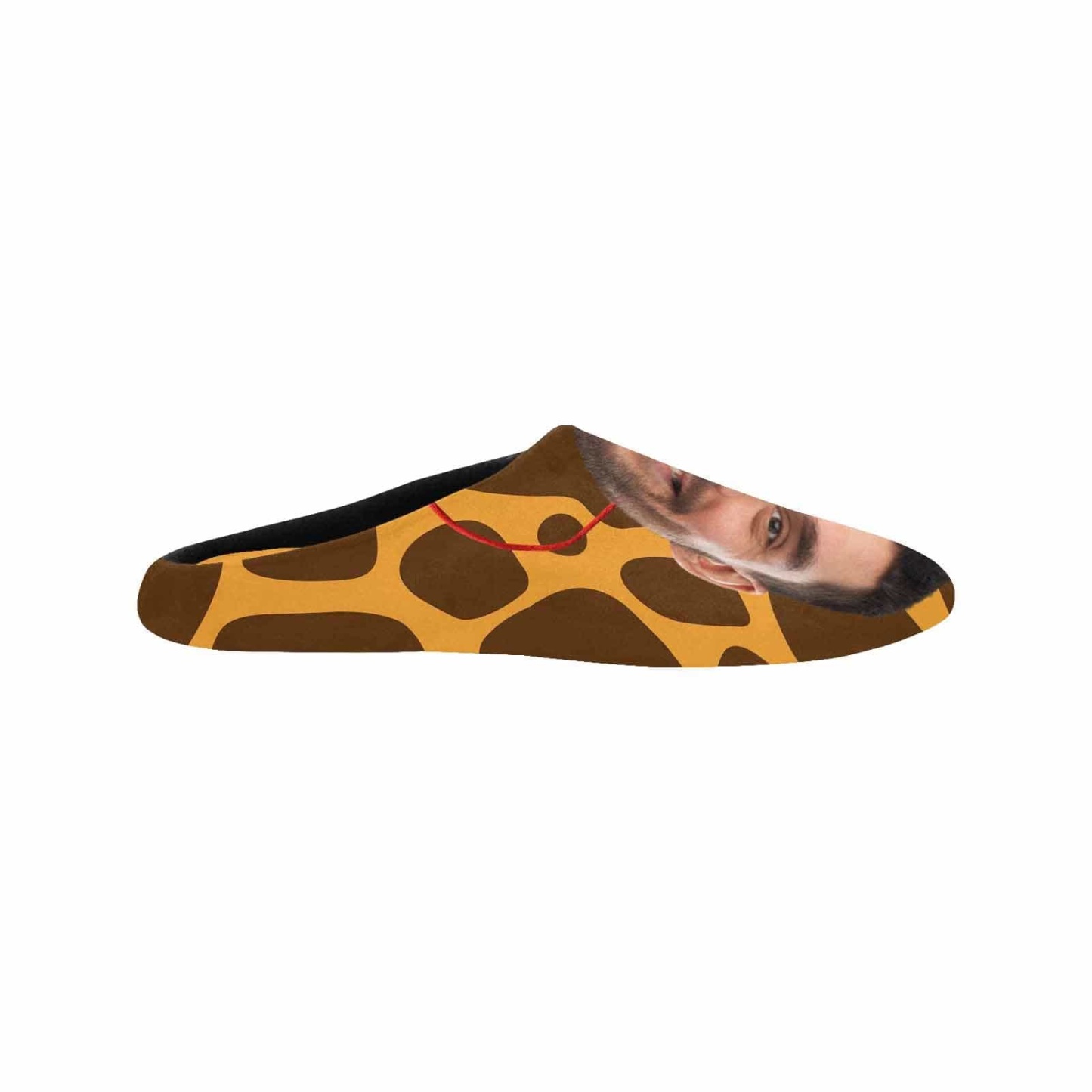 Custom Couple Gift Custom Face Leopard Print All Over Print Personalized Non-Slip Cotton Slippers For Girlfriend Boyfriend - YesCustom