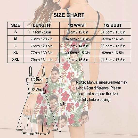 Custom Couple Hawaiian Dress Set Cruise Outfit Custom Face Red Hawaiian Shirt Set&Dress - YesCustom