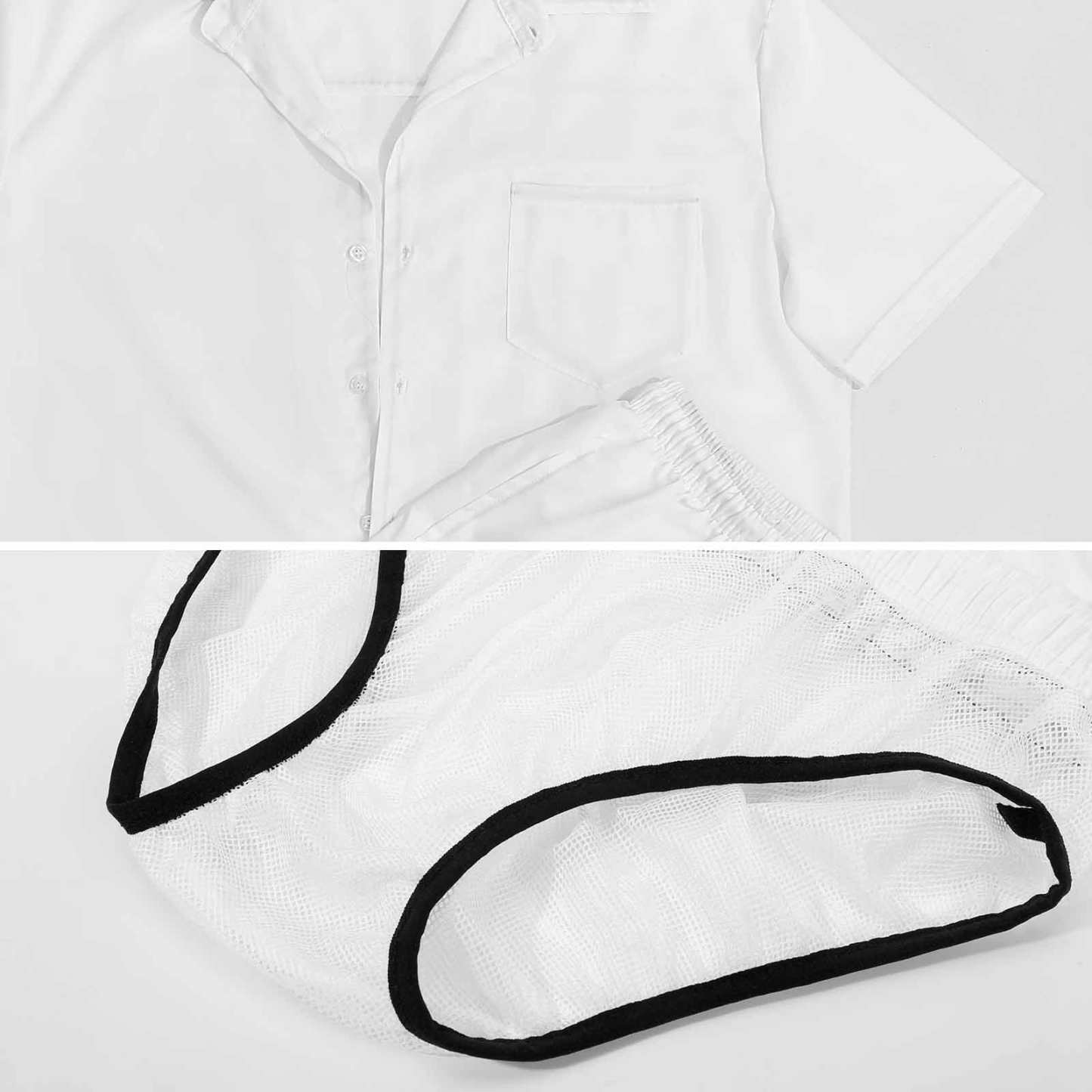 Custom Couple Hawaiian Swimsuit Cover Up Set Cruise Outfit Custom Face My Lover Hawaiian Shirt Set&Cover Up - YesCustom