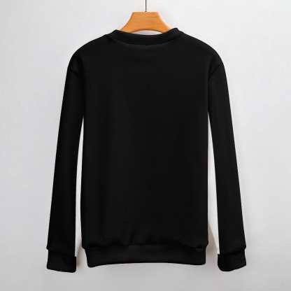 Custom Couple Matching Custom Face Black Sweater Santa Hat Long Sleeve Ugly Christmas Sweater Tops for Men and Women - YesCustom