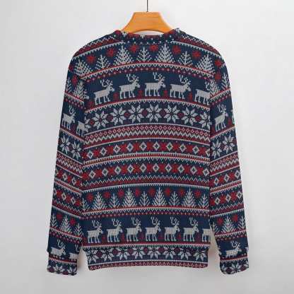 Custom Couple Matching Custom Face Sweater Santa Hat Long Sleeve Ugly Christmas Sweater Tops for Men and Women - YesCustom