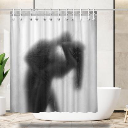 Custom Couple Shadow Shower Curtain 66"x72" - YesCustom