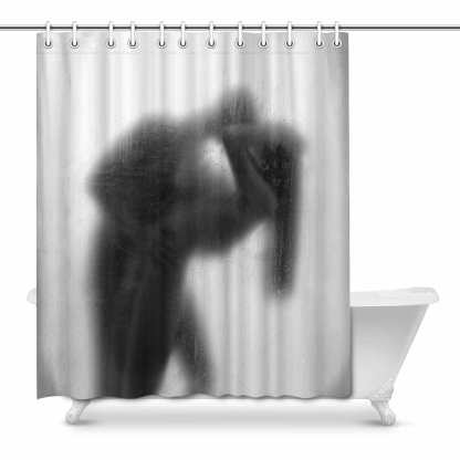 Custom Couple Shadow Shower Curtain 66"x72" - YesCustom