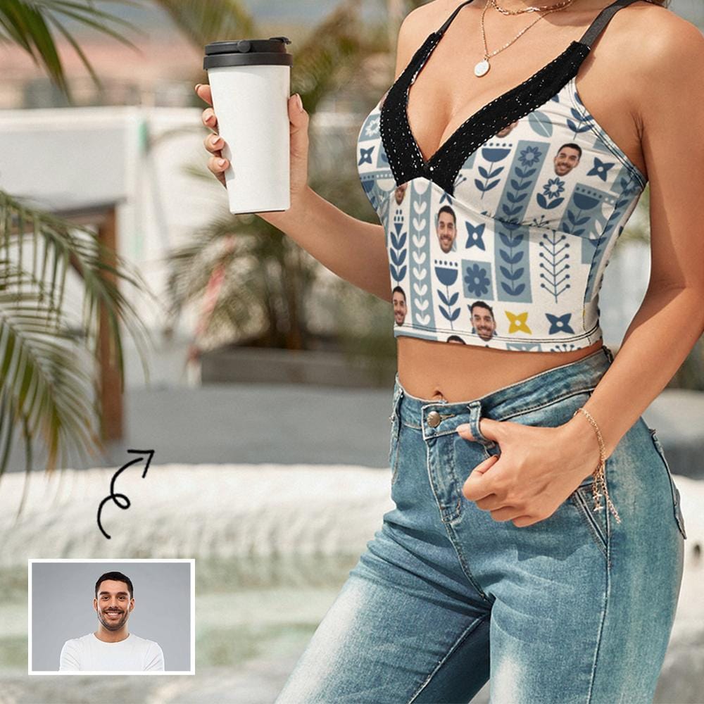 husband face crop top