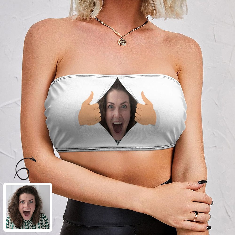 custom face tube top