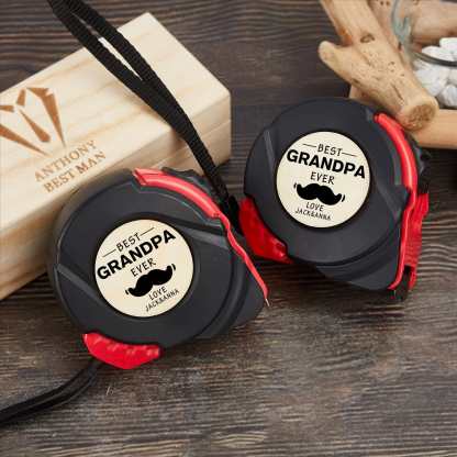 Custom Custom Appellation&Name Tape Measure 24.6 ft Father's Day Gift Personalized Gifts for Dad Grandpa Best Dad Ever - YesCustom